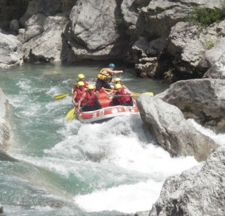  Rafting-Manöver. 